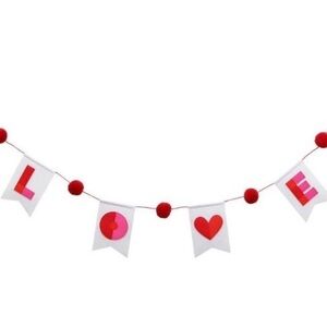 NWT Valentine Spritz Love Banner with Red and Pink Letters
